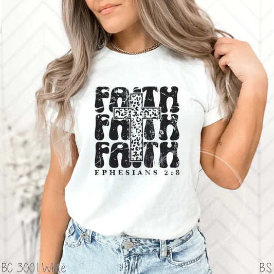 Faith Stacked Ephesians 2:8 Graphic Tee