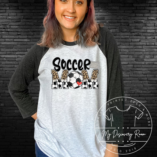 Soccer Mom Leopard Print Graphic Tee