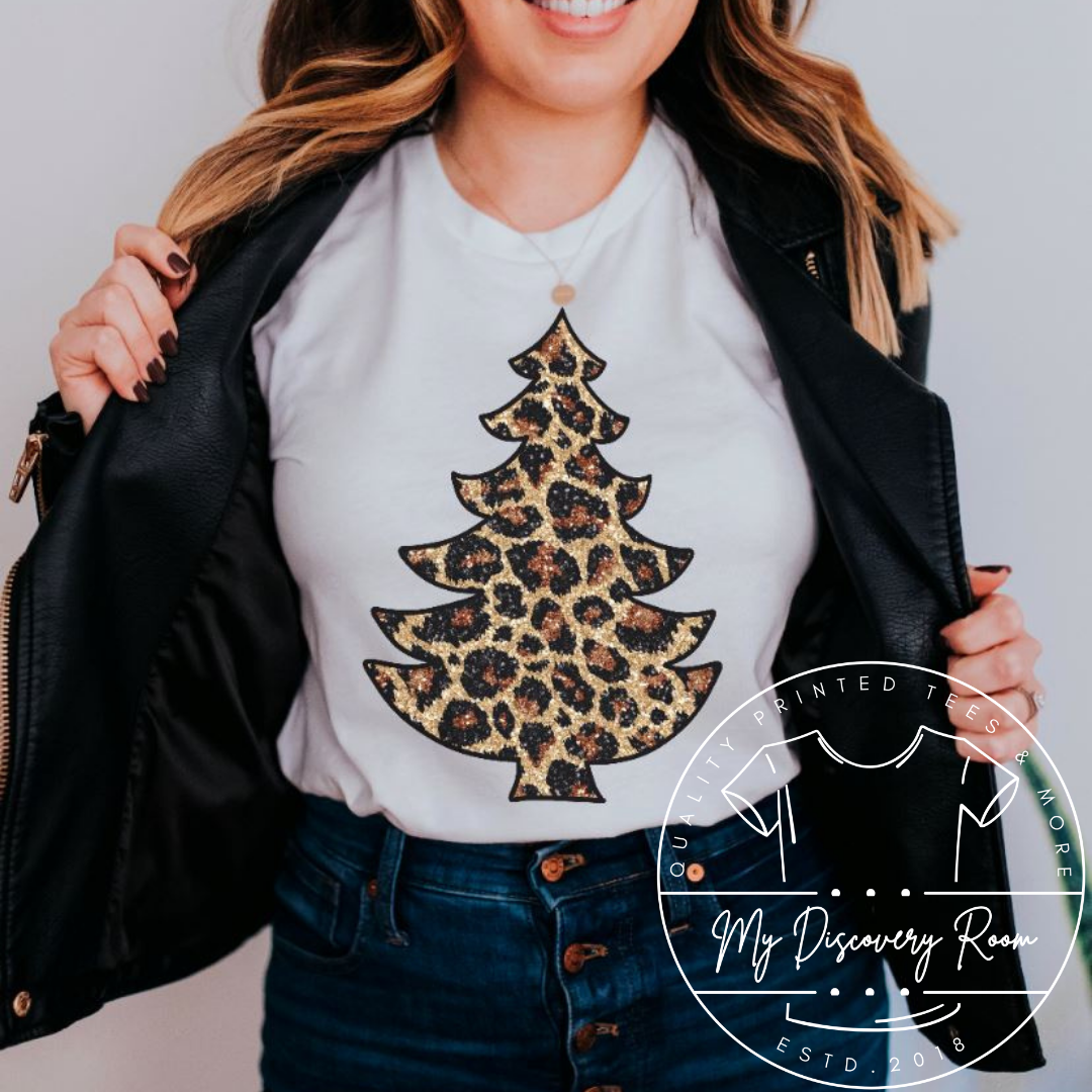 Leopard Print Tree Graphic Tee