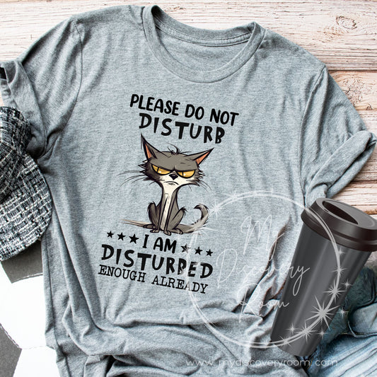 Please Do Not Disturb I Am Disturbed Enough Already Graphic Tee