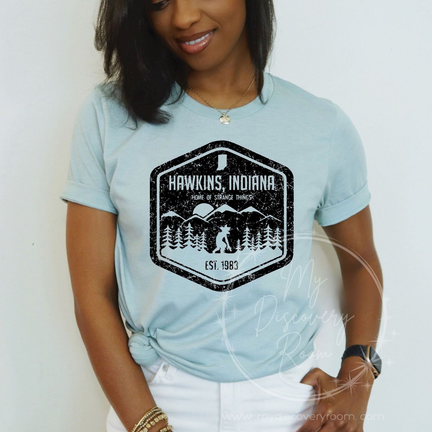 Hawkins Indiana Home of Strange Things Graphic Tee