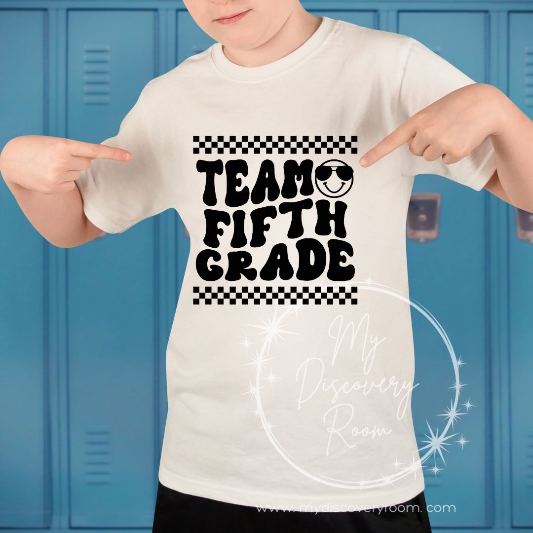 Team Grade Level Black Ink Graphic Tee