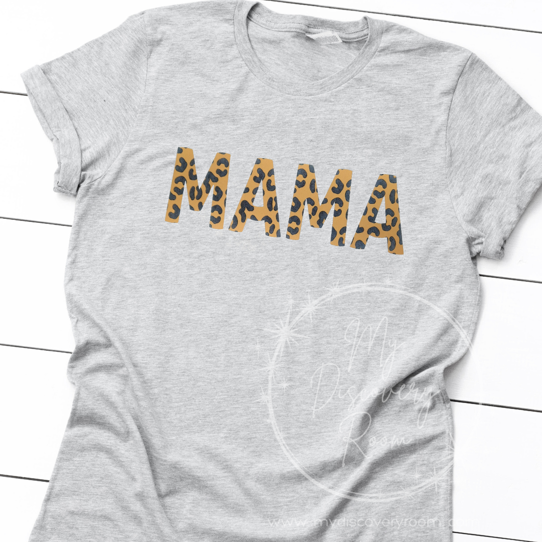 MAMA Leopard Print Graphic Tee