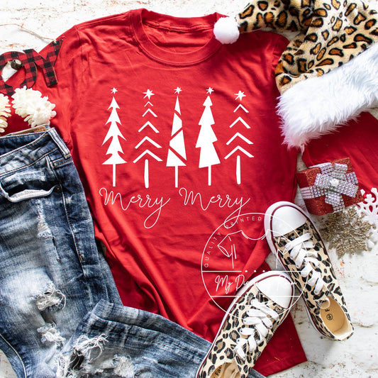 Merry merry trees graphic tee