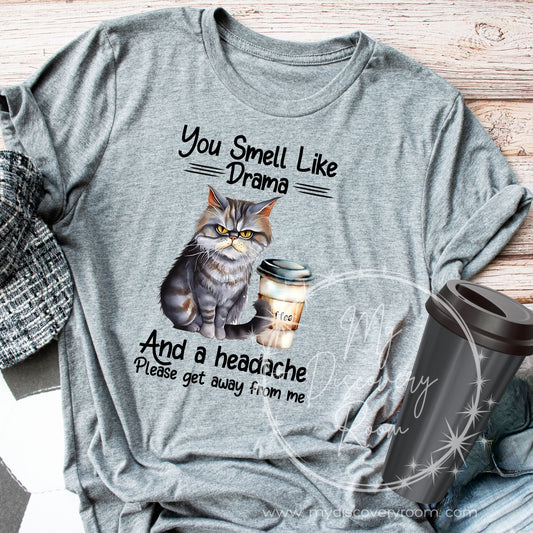 You Smell Like Drama And A Headache Please Get Away From Me Graphic Tee