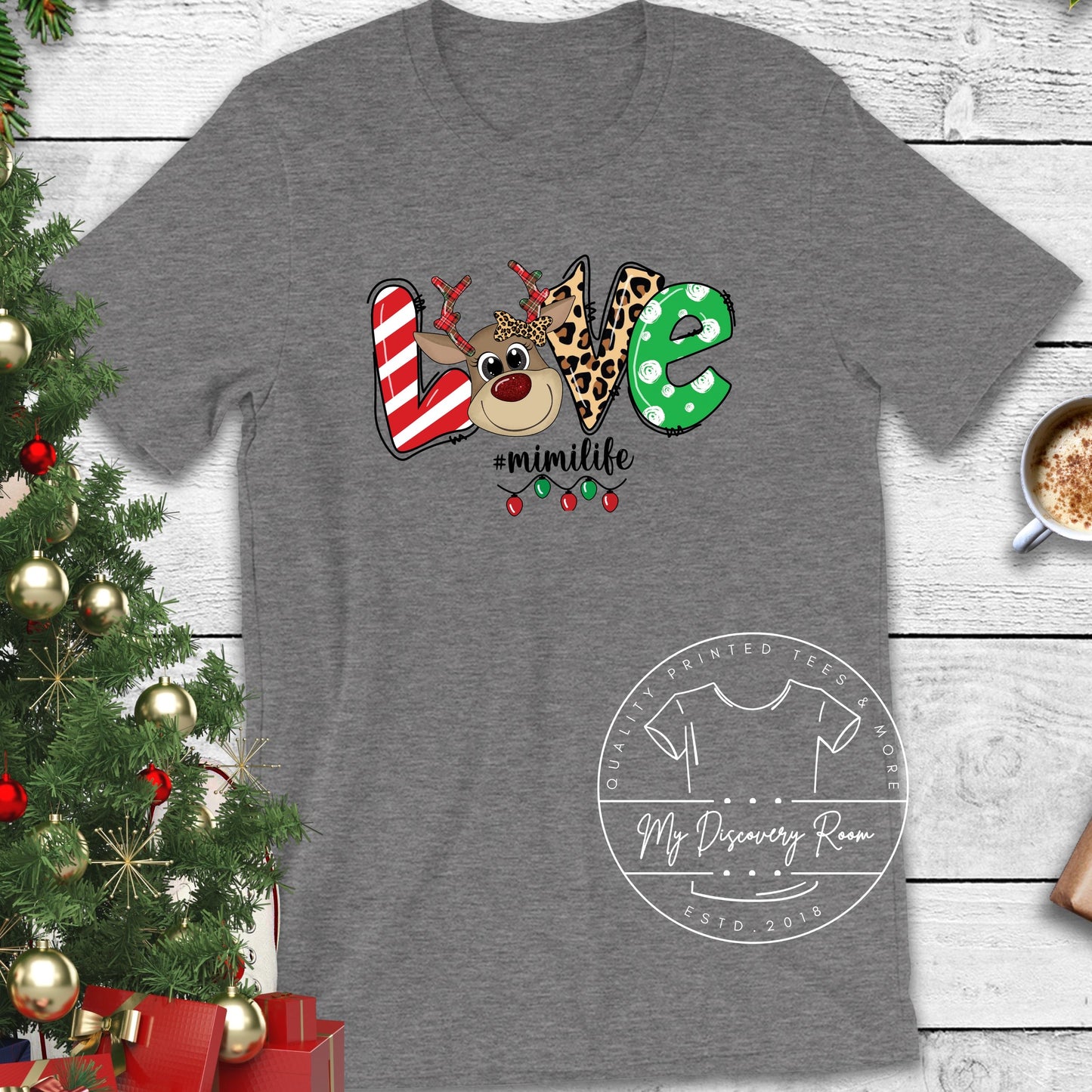 Love reindeer mimilife graphic tee