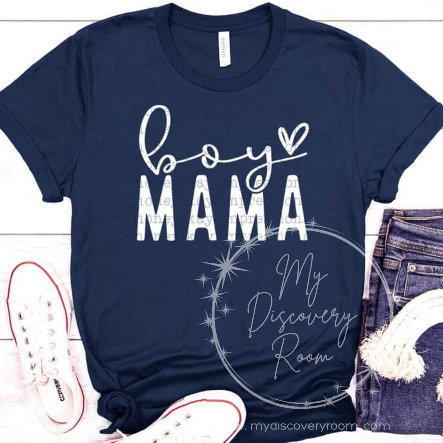 Boy Mama w/heart Graphic Tee