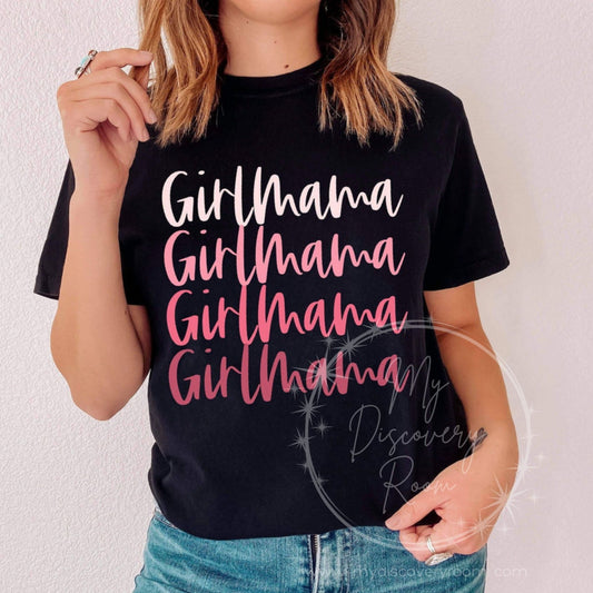 Girl Mama Repeating Graphic Tee