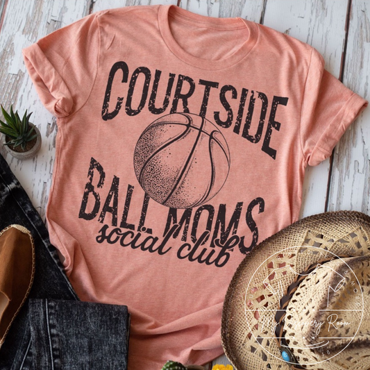 Courtside Ball Moms Social Club Sports Graphic Tee