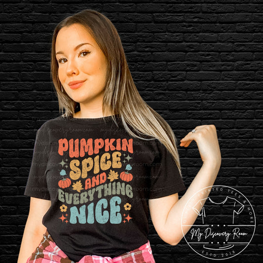 Pumpkin Spice & Everything Nice Style 1 Graphic Tee