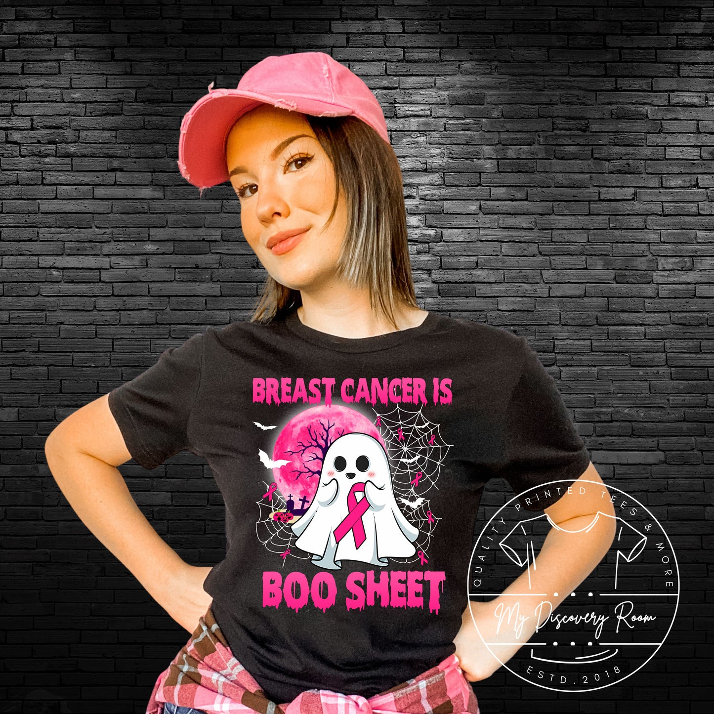 Breast Cancer Is Boo Sheet Graphic Tee