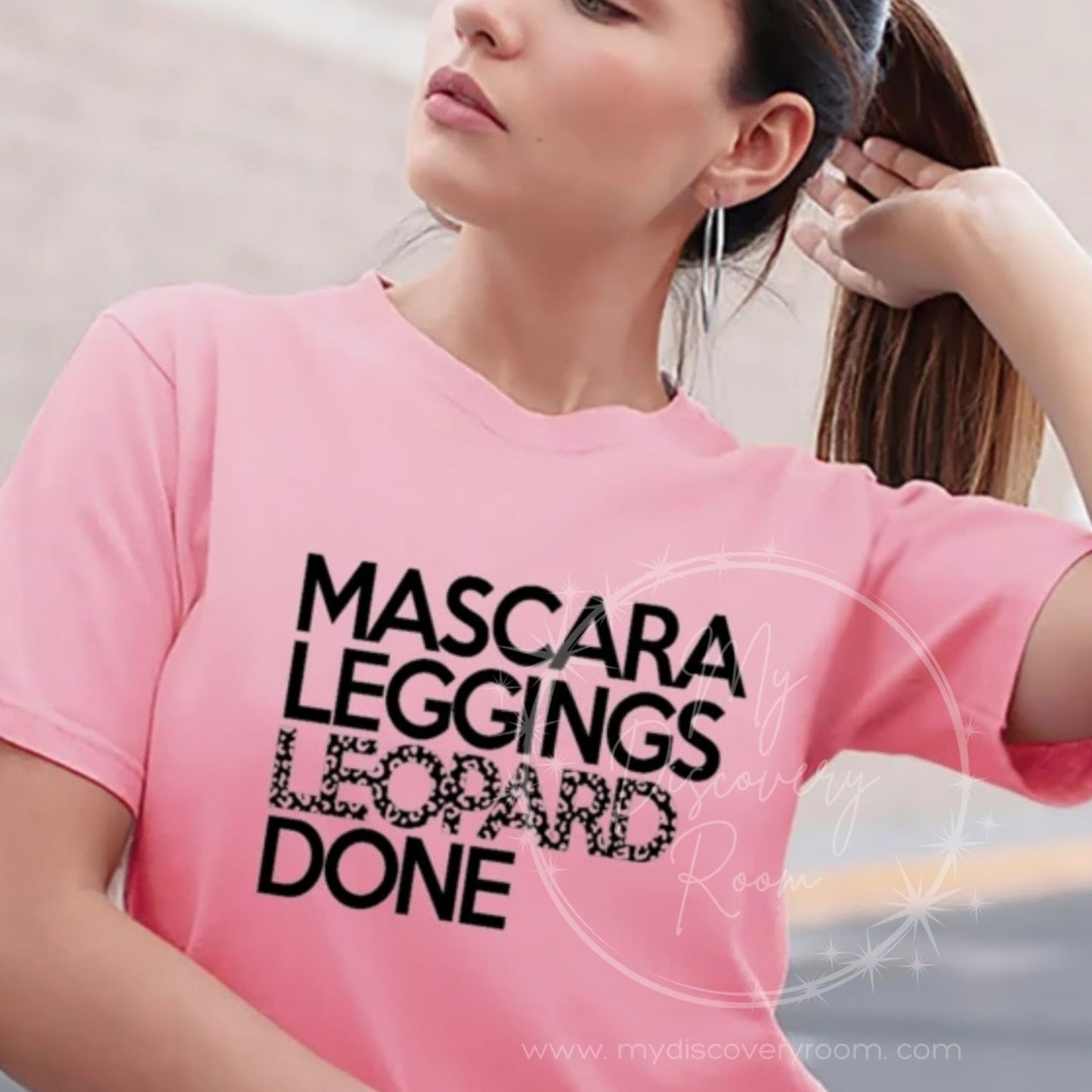 Mascara Leggings Leopard Done Graphic Tee