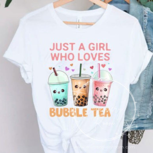 Just A Girl Who Loves Bubble Tea Graphic Tee