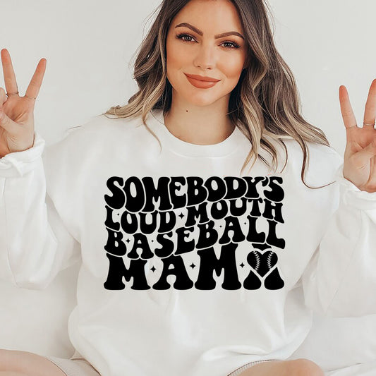 Somebody's Loud Mouth Baseball Mama Graphic Tee