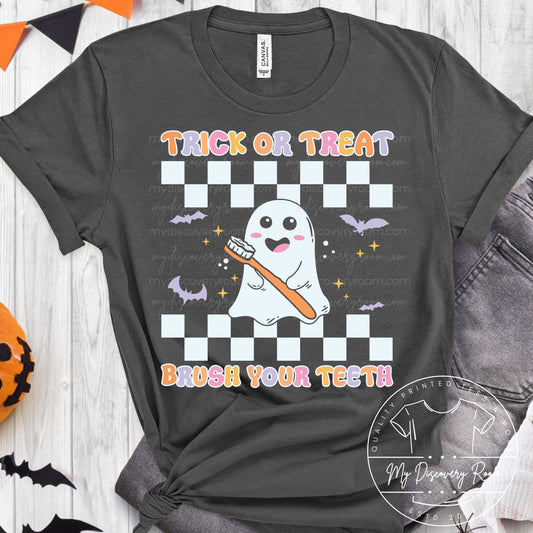 Trick Or Treat Brush Your Teeth Graphic Tee