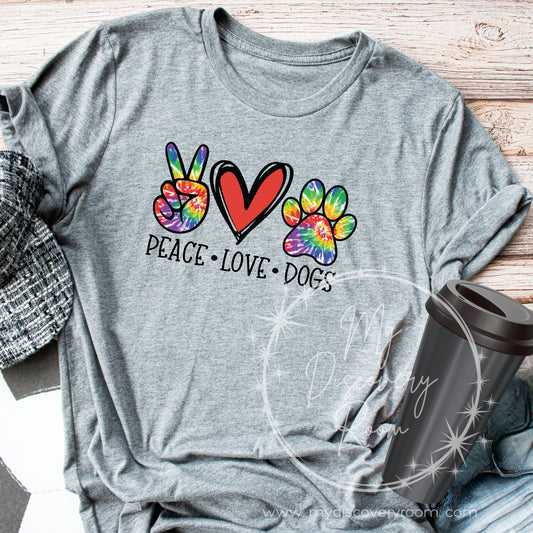 Peace Love Dogs Graphic Tee