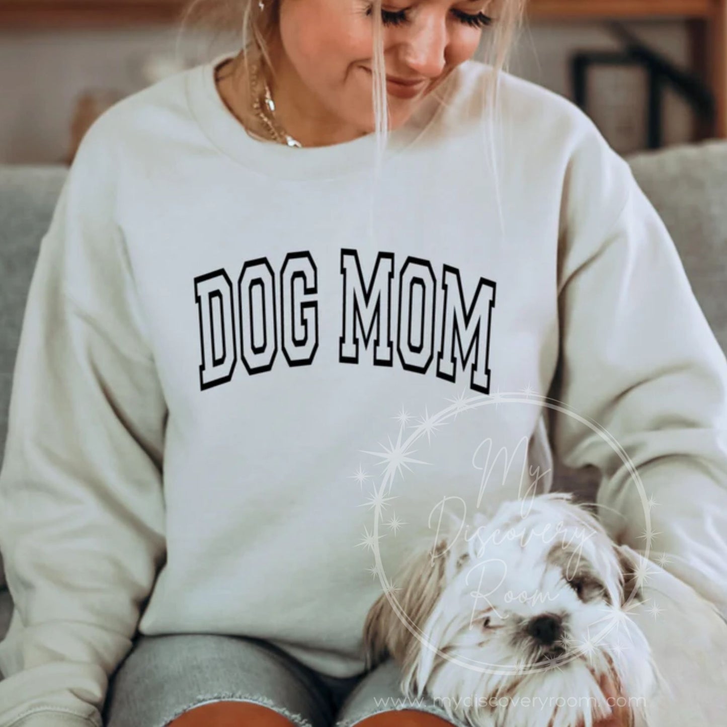 Dog Mom Boxy Letters Graphic Tee