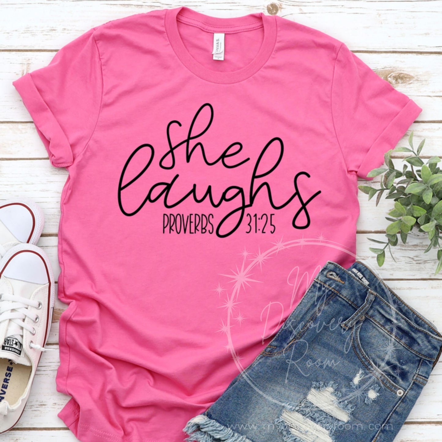 She Laughs Proverbs 31:25 Graphic Tee