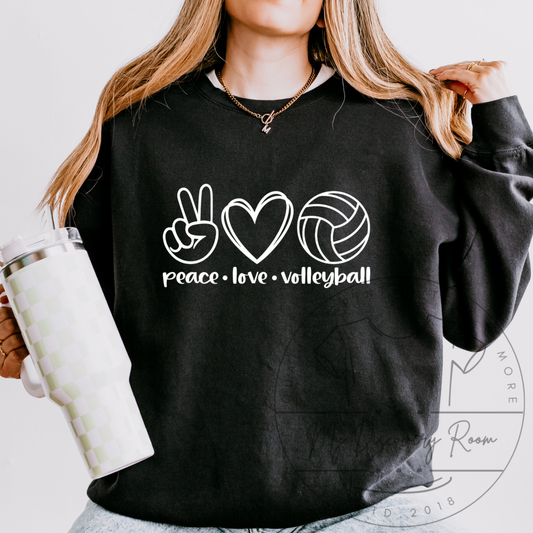 Peace, Love, Volleyball. Graphic Tee