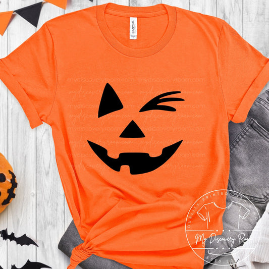 Winking Jack O Lantern Graphic Tee