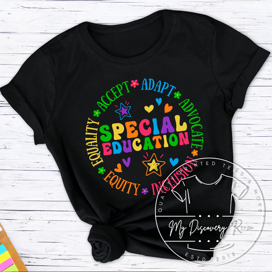 Special Education Accept, Adapt, Advocate Graphic Tee