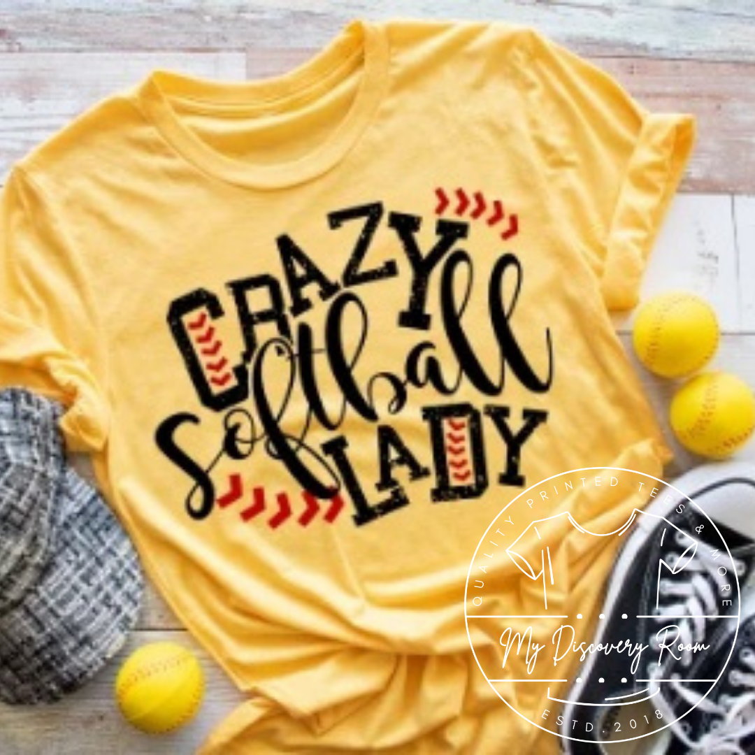 Crazy softball lady Graphic Tee