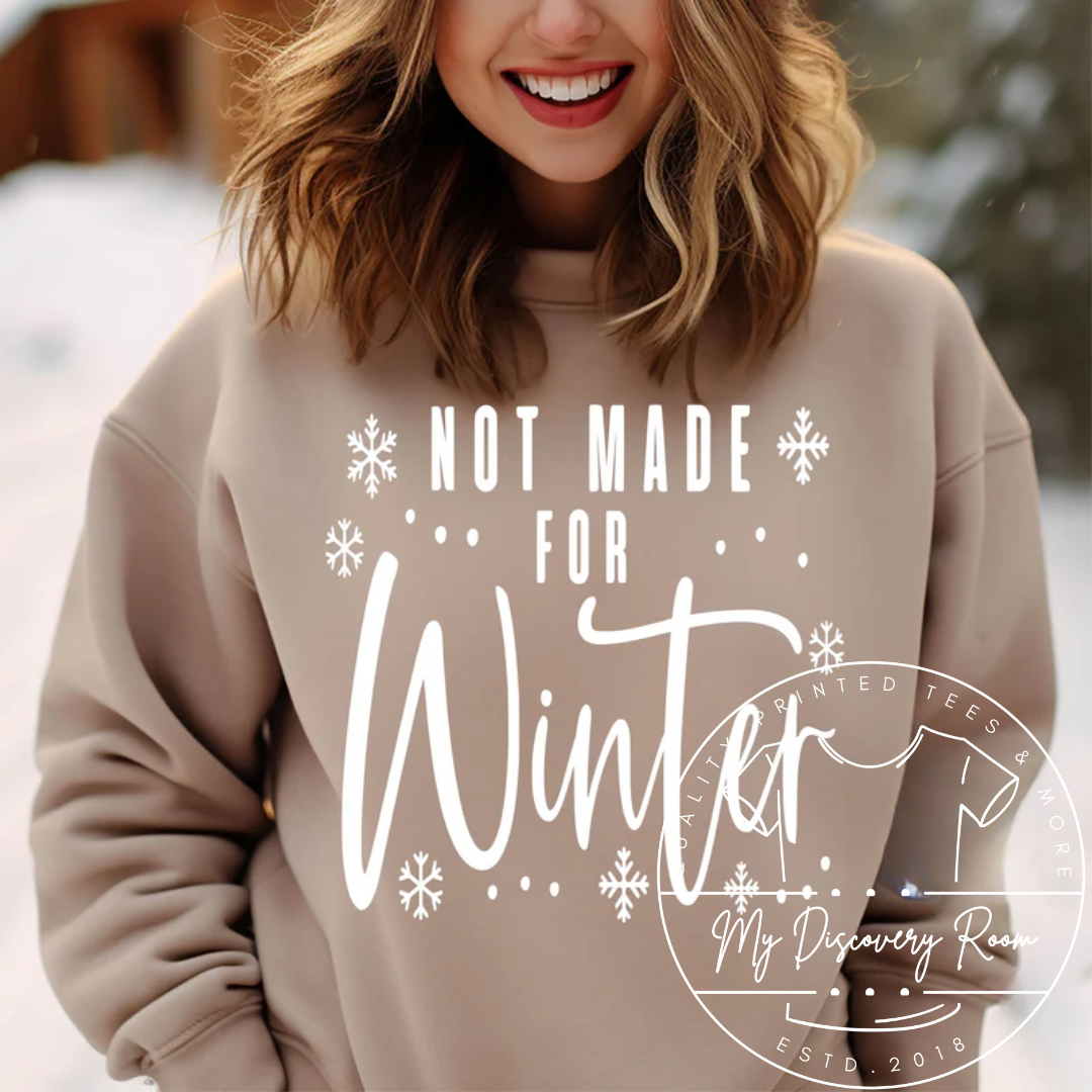 Not Made For Winter with snowflakes Graphic Tee