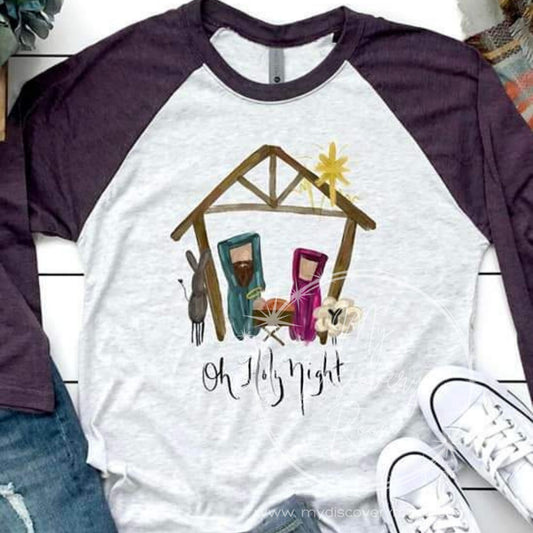 Oh Holy Night Nativity Graphic Tee