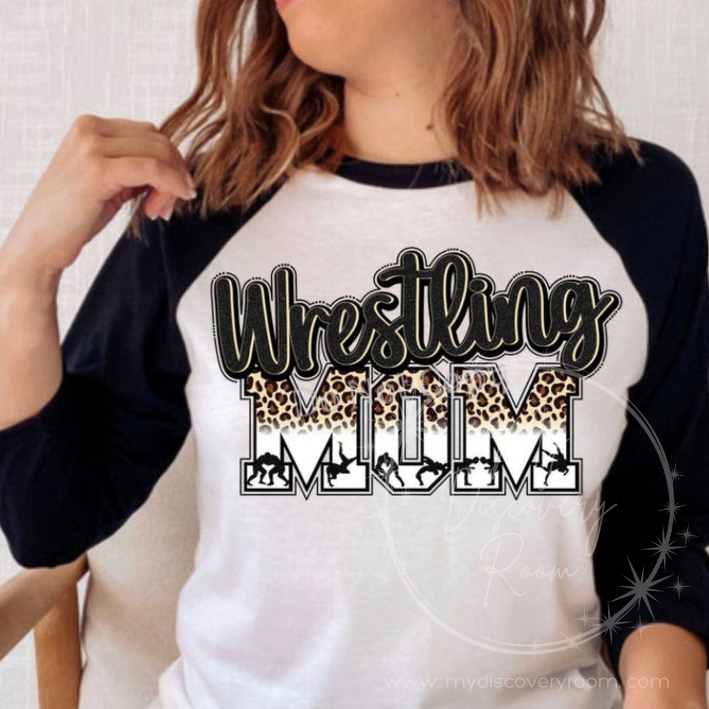 Leopard Print Wrestling Mom Graphic Tee