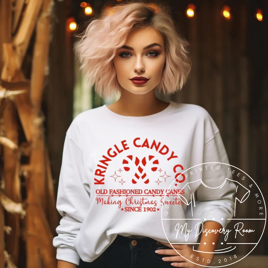 Kringle Candy Co. Candy Cane Graphic Tee