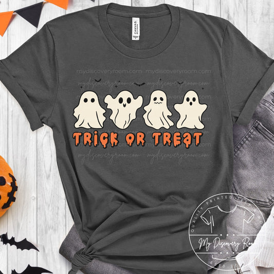 Trick Or Treat Ghosts Graphic Tee