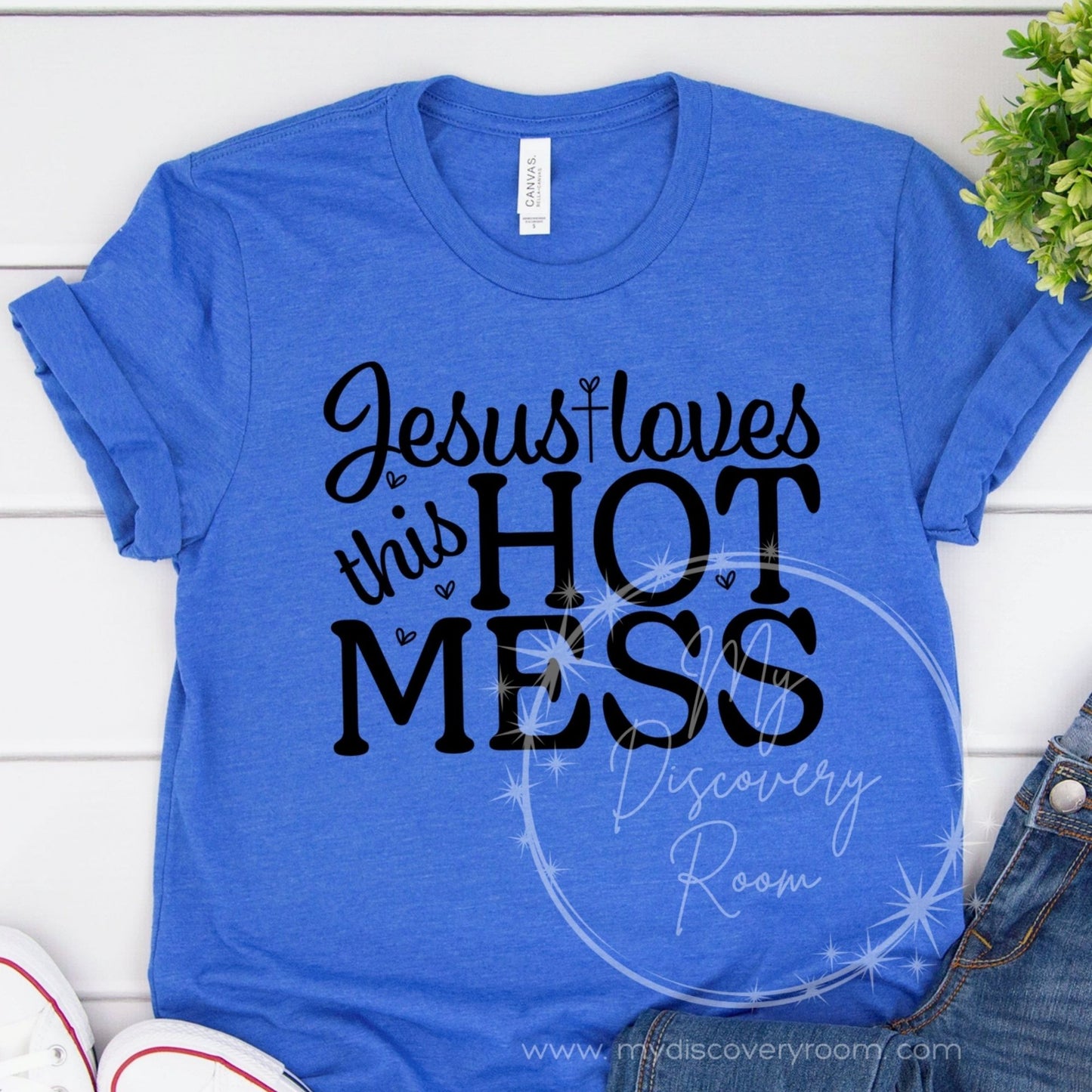 Jesus Loves This Hot Mess Graphic Tee