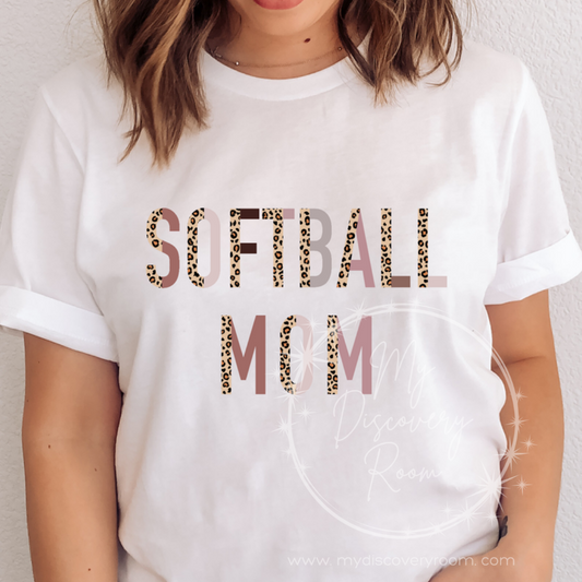 Softball Mom - Boho Style Graphic Tee