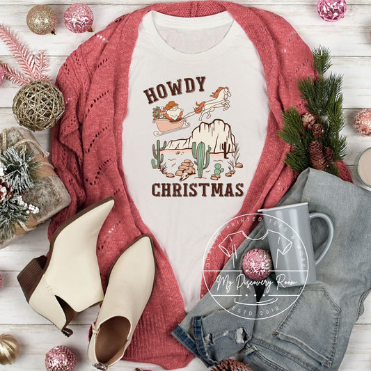 howdy christmas graphic tee