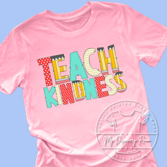 Teach Kindness - Doodle Alphabet Graphic Tee