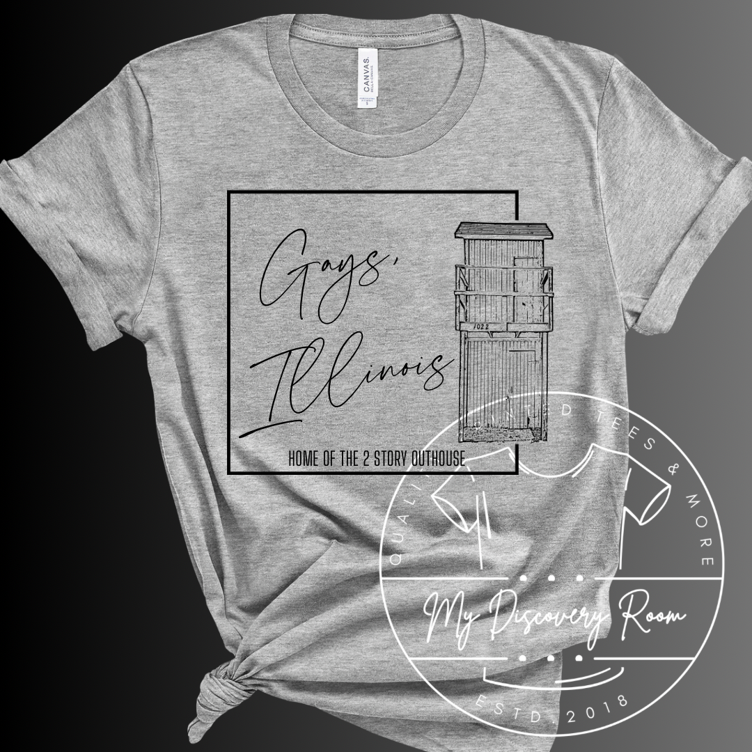 Gays, IL Two Story Outhouse Graphic Tee