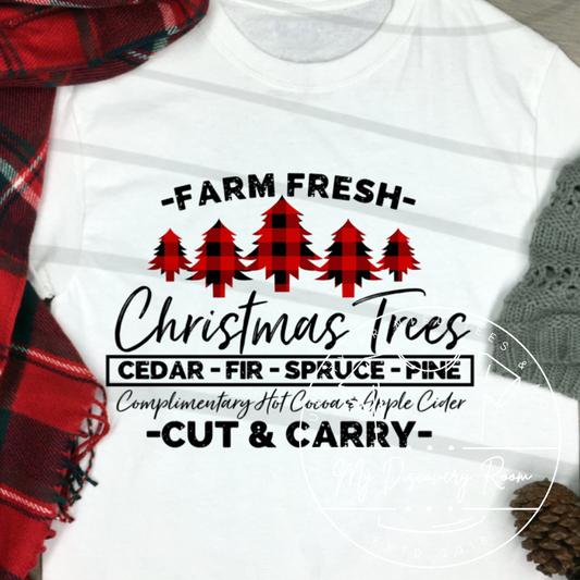 Farm Fresh Christmas Trees Graphic Tee