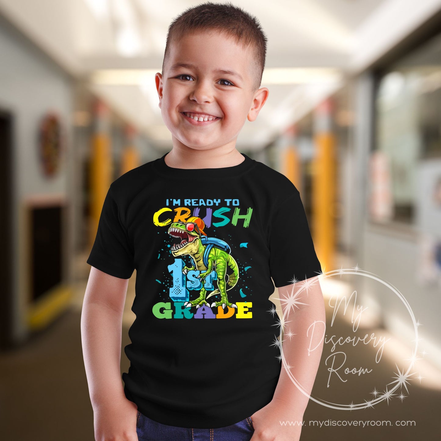 T-Rex Dinosaur Ready to Crush Grade Level Graphic Tee