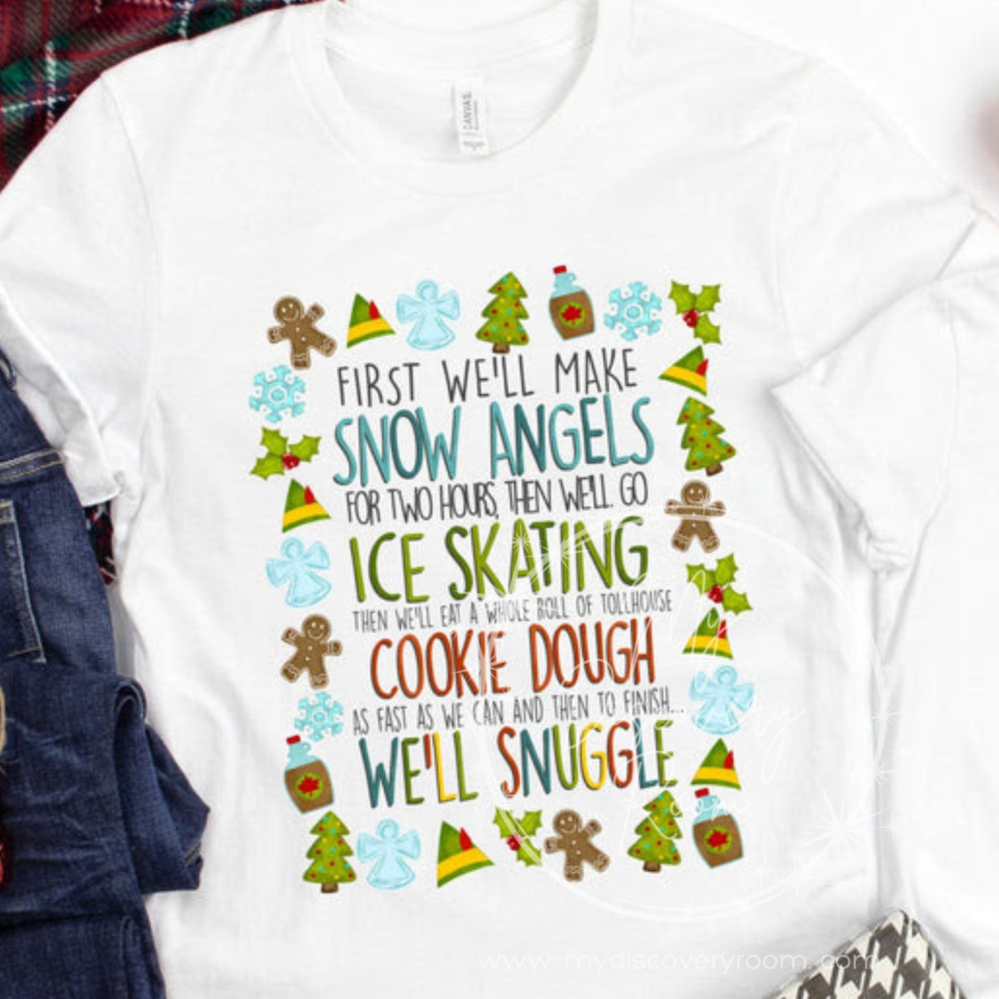 Christmas Elf Bucket List Graphic Tee