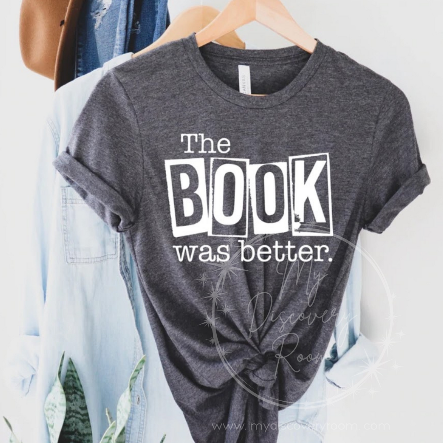 The Book Was Better White Ink Graphic Tee