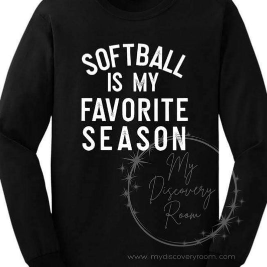 Softball Is My Favorite Season Graphic Tee