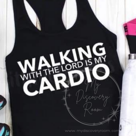 Walking With The Lord is My Cardio Graphic Tee