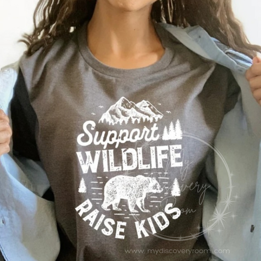 Support Wildlife Raise Kids Graphic Tee