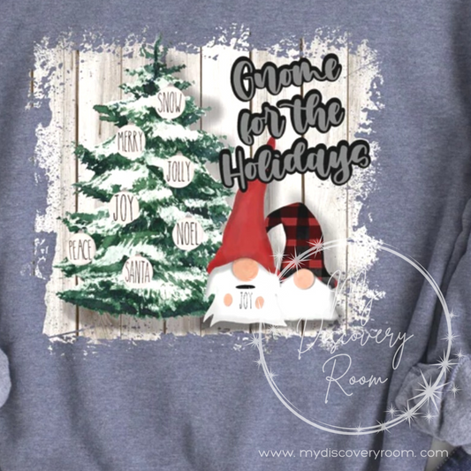 Gnomes With Christmas Tree Graphic Tee