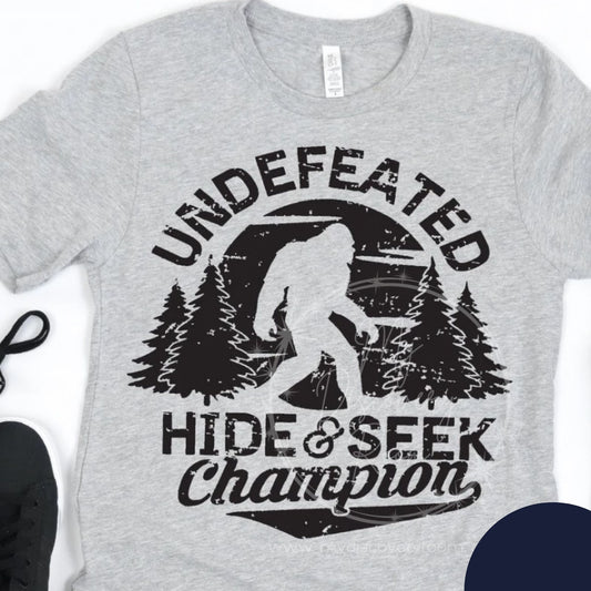 Undefeated Hide & Seek Champion - Bigfoot Graphic Tee