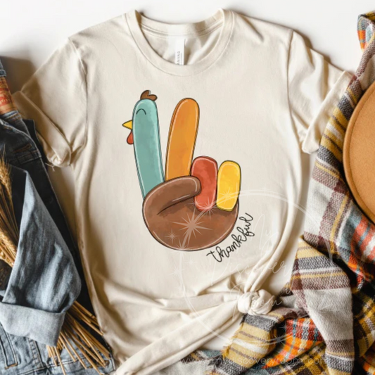 Thankful Hand Turkey Graphic Tee