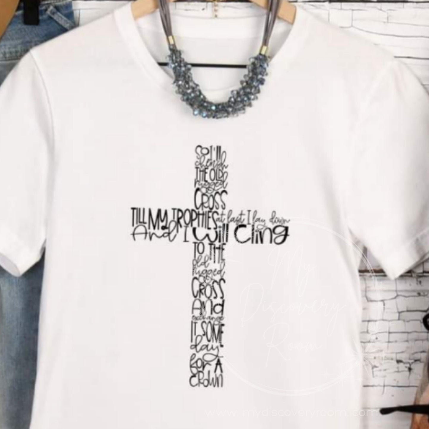 Old Rugged Cross Lyrics Cross Graphic Tee