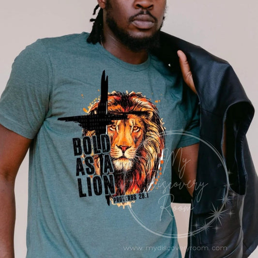 Bold As A Lion Proverbs 28:1 Graphic Tee