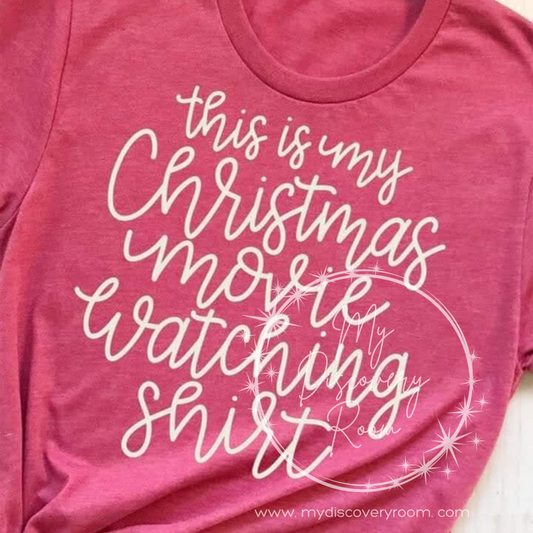 This Is My Christmas Movie Watching Shirt Graphic Tee