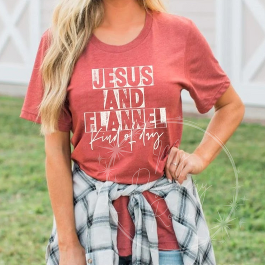 Jesus & Flannel Kind of Day Graphic Tee